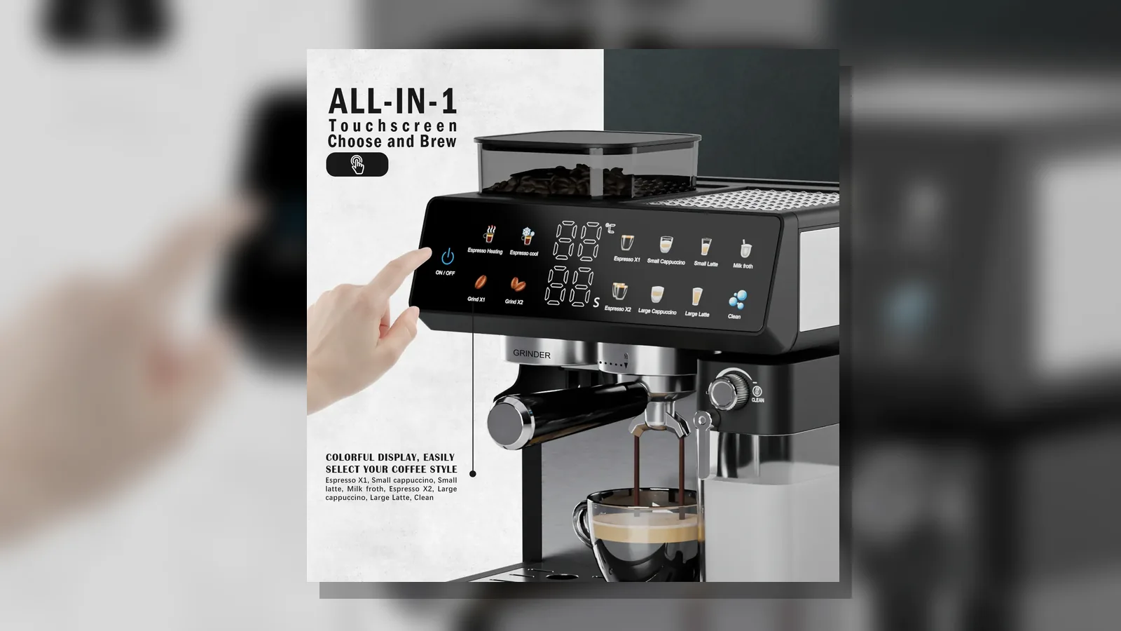 UK guide visual for Lattissima coffee machine UK buy